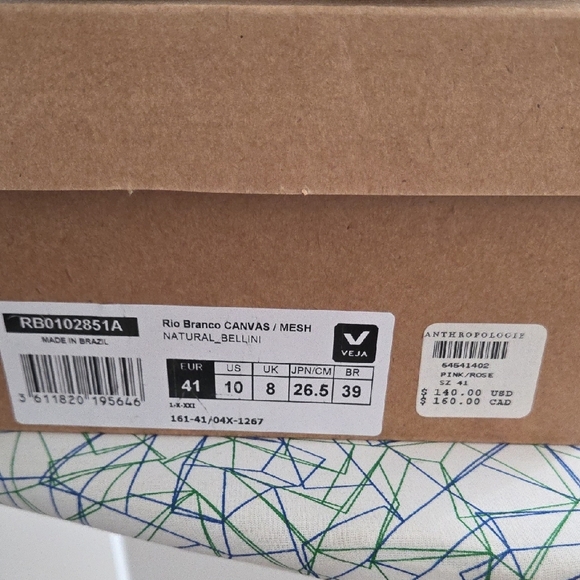 Veja Rio Branco Natural and Pink Sneakers - Picture 2 of 7